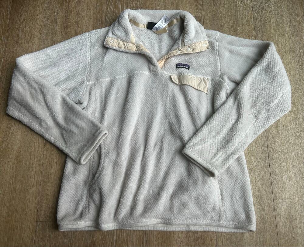 Patagonia Re-Tool Snap-T Fleece Pullover Polartec Cream White Jacket outdoorsy